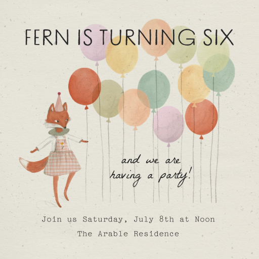 Woodland Celebration - Birthday Invitation by Merrilee Liddiard