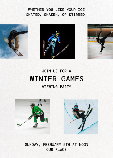 Winter Games (Photo) - Invitation by Paperless Post