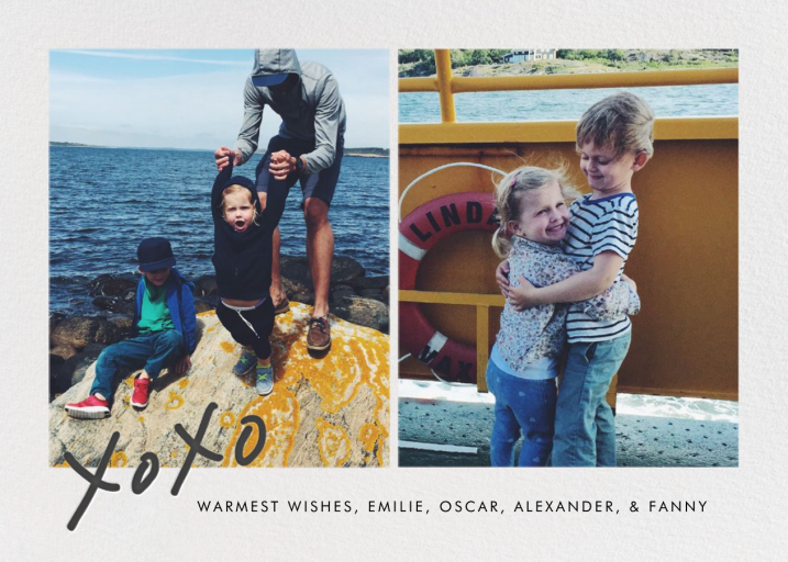 With Hugs and Kisses (Photo) - New Year's Card by Linda and Harriett