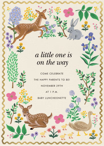 Woodland Friends - Baby Shower Invitation by Rifle Paper Co.