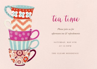 english tea party invitations