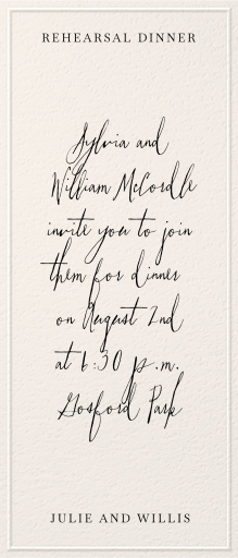 Letter of Love - Rehearsal Dinner Invitation by Paperless Post