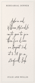 Letter of Love - Rehearsal Dinner Invitation by Paperless Post