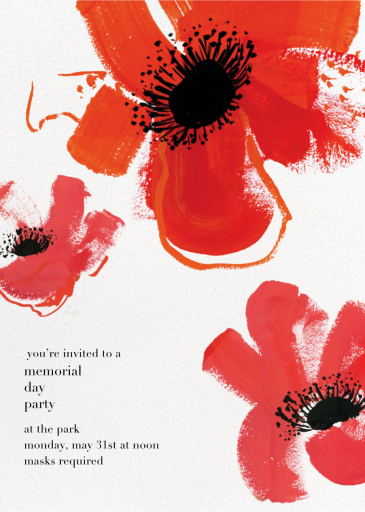 Poppies - Memorial Day Invitation by kate spade new york