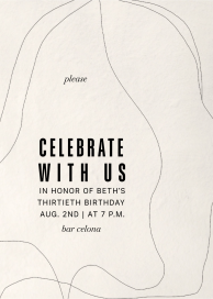 Drifting Lines - Birthday Invitation by Kelly Wearstler