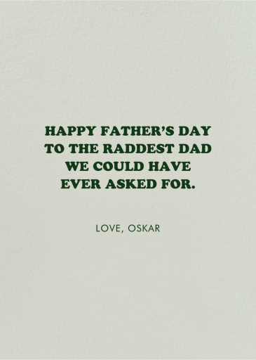 Socks and Sandals - Father's Day Card by Party Mountain - Back