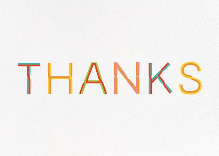 Thanks with a Twist by Paperless Post