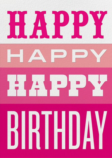 Happy Happy Happy - Jonathan Adler - Birthday Card by Jonathan Adler