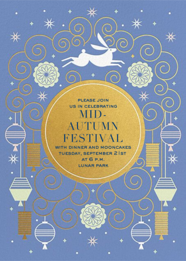 Golden Autumn - Mid-Autumn Festival Invitation by Paperless Post