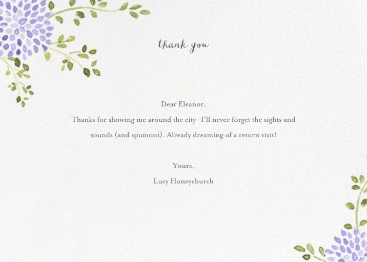 Dahlias Horizontal - Thank You Card by Paperless Post