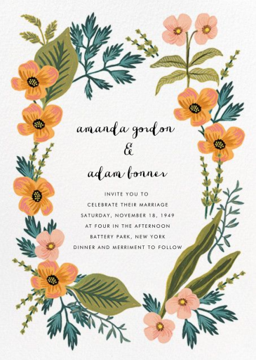 October Herbarium (Invitation) - Printable Invitation by Rifle Paper Co.