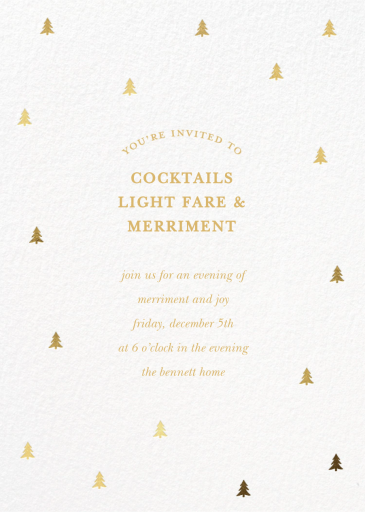 Mini Trees - Holiday Party Invitation by Sugar Paper