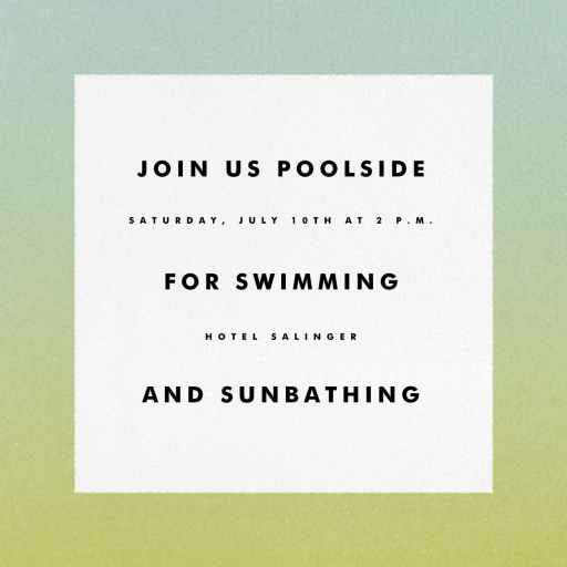 Gradient Border - Summer Party Invitation by Paperless Post