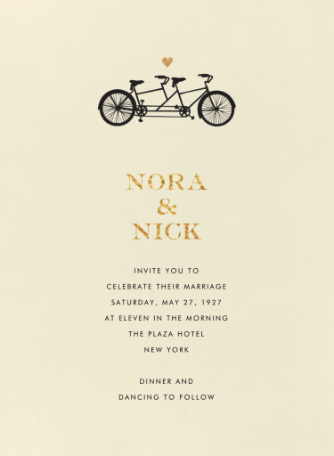 Tandem I - Wedding Invitation by kate spade new york