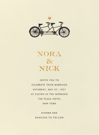 Tandem I - Wedding Invitation by kate spade new york