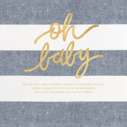 Oh Baby - Baby Shower Invitation by Sugar Paper