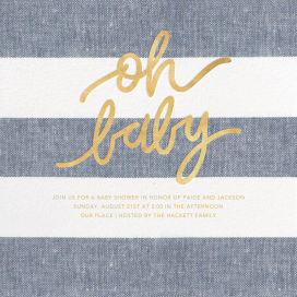 Oh Baby - Baby Shower Invitation by Sugar Paper