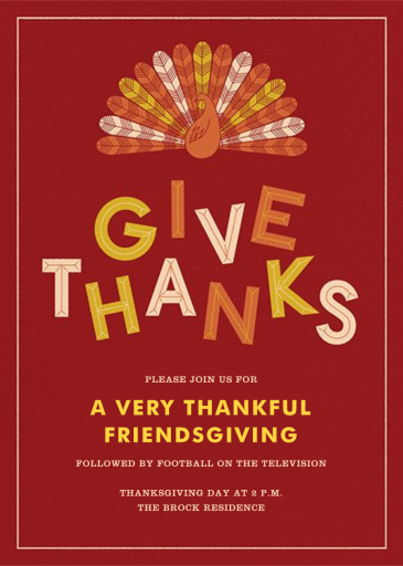 Turkey Feathers - Invitation by Crate & Barrel