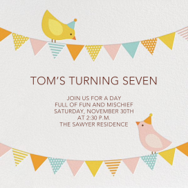 Bird Party - Birthday Invitation by Petit Collage