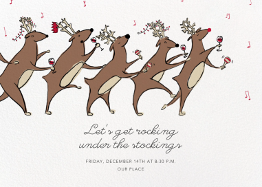 Reindeer Hop - Holiday Party Invitation by Paperless Post