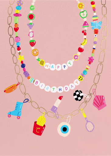 Birthday Beads - Birthday Card by Carolyn Suzuki Studio