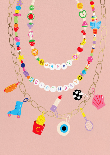 Birthday Beads - Birthday Card by Carolyn Suzuki Studio