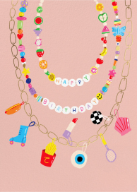 Birthday Beads - Birthday Card by Carolyn Suzuki Studio