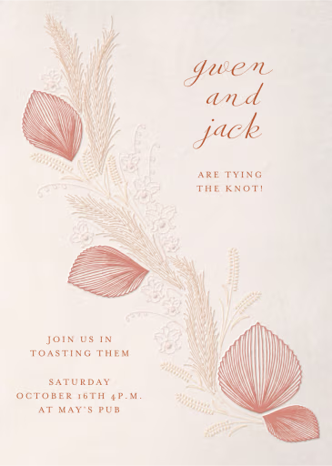 Pretty Pampas - Bridal Shower Invitation by Paperless Post