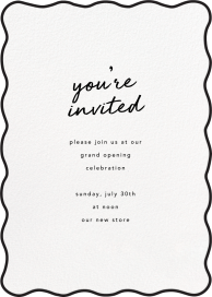 Black Wavy Edge - Business Event Invitation by Sugar Paper