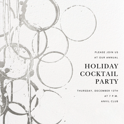 Metallic Circles Watermark - Corporate Holiday Party Invitation by Kelly Wearstler