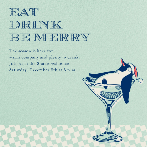 Tipsy Penguin - Christmas Party Invitation by Paperless Post
