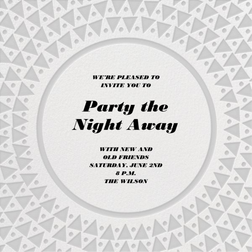Radial Triangles - Cocktail Party Invitation by Paperless Post