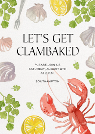 Lobster Feast - Invitation by Martha Stewart