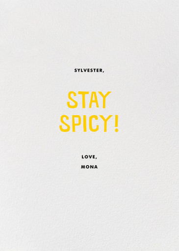 Awesome Sauce - Greeting Card by Hello!Lucky - Back