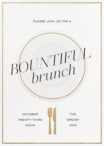 Tableware - Breakfast/Lunch Invitation by Paperless Post