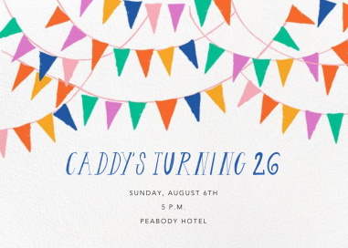 Mind Your Banners - Birthday Invitation by Mr. Boddington's Studio