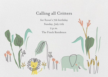 Leo & Ellie - Invite - First Birthday Invitation by Little Cube