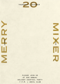 Linear Type - Holiday Party Invitation by Kelly Wearstler