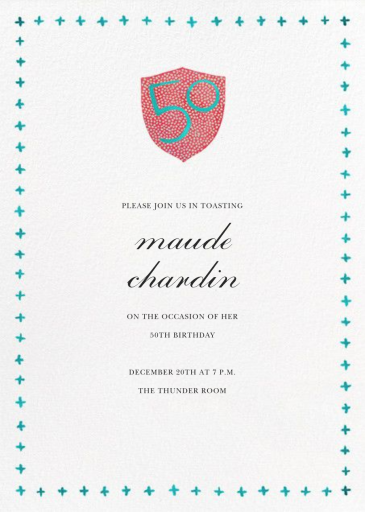 Birthday Crest - Birthday Invitation by Happy Menocal