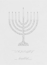 Vine Menorah - Crane - Hanukkah Invitation by Paperless Post