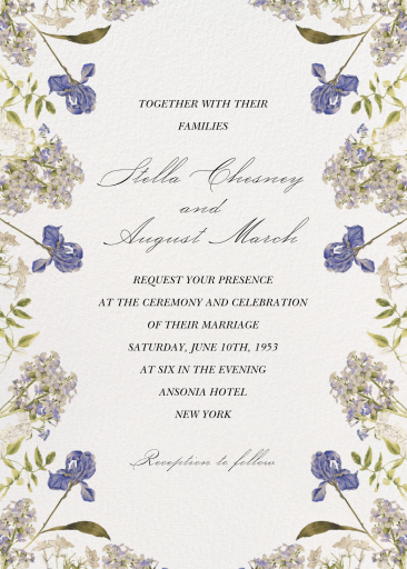 Pétalos suaves - Invitación de boda de  Monique Lhuillier