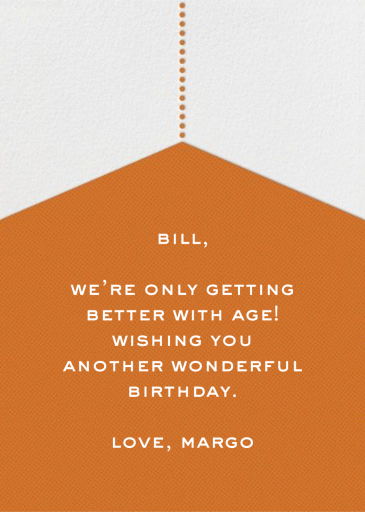 Hourglass - Birthday Card by Paperless Post - Back