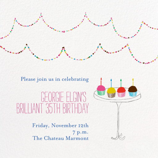 Cupcake Party - Birthday Invitation by Mr. Boddington's Studio