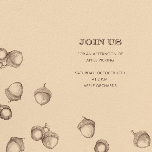 Acorns - Party Invitation by Paperless Post