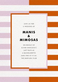 Colorblocked Stripes - Bachelorette Party Invitation by kate spade new york