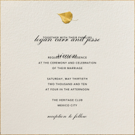 Gold Leaf by Paperless Post