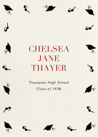 Cap and Glasses Border - Graduation Announcement by Paperless Post