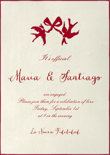 Bows and Birdies - Invitation by Emilia Wickstead