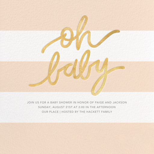 Oh Baby - Valentine's Day Invitation by Sugar Paper