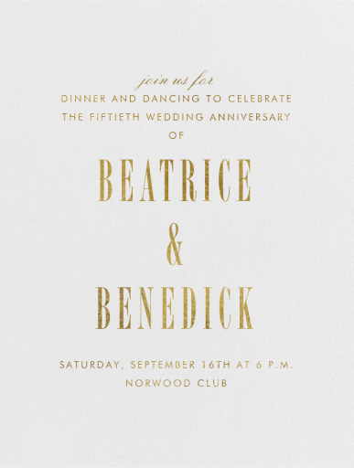 Armory - 50th Anniversary Invitation by Paperless Post